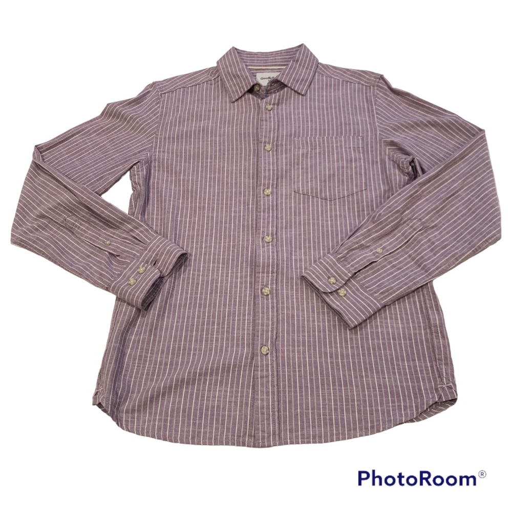 NWOT Goodfellow & Co purple striped button down shirt